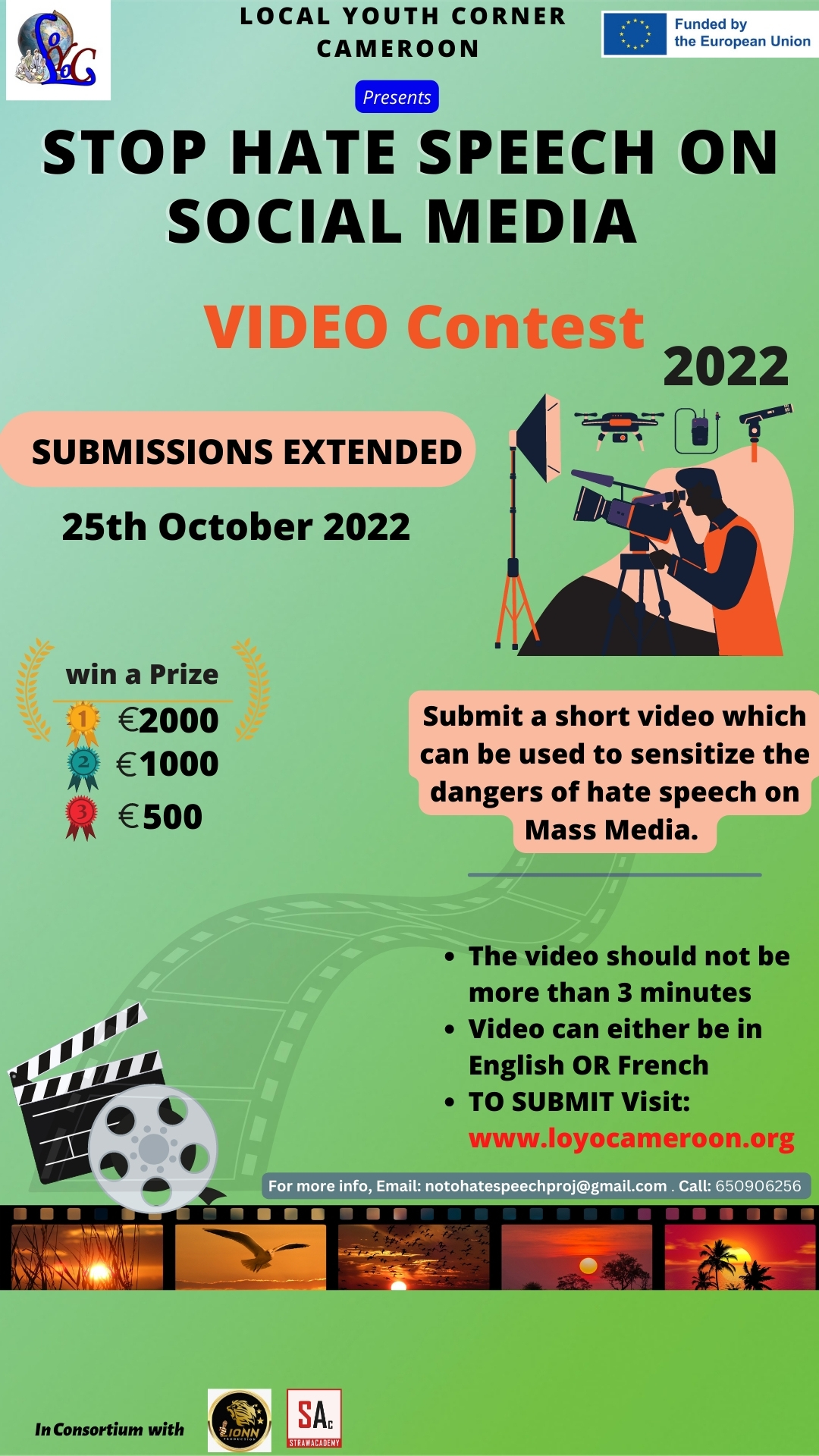 CALL FOR SUBMISSION:  “STOP HATE SPEECH ON SOCIAL MEDIA” VIDEO CONTEST