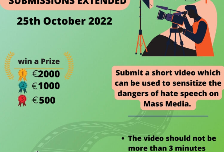 CALL FOR SUBMISSION:  “STOP HATE SPEECH ON SOCIAL MEDIA” VIDEO CONTEST